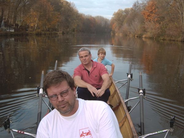 Ruderer im Boot Oder Havel Kanal  06
