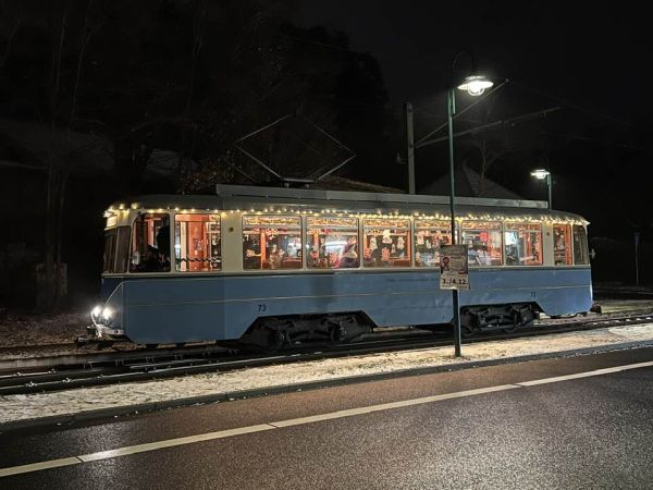 Der Weihnachtsmann kommt per Strassenbahn Rüdersdorf 2022