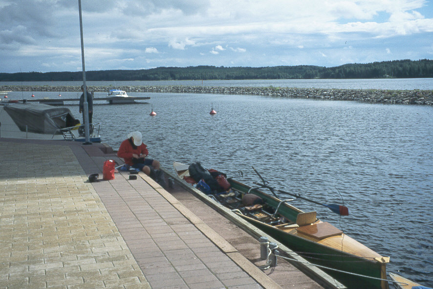 Puumala Brücke Ruderboot 