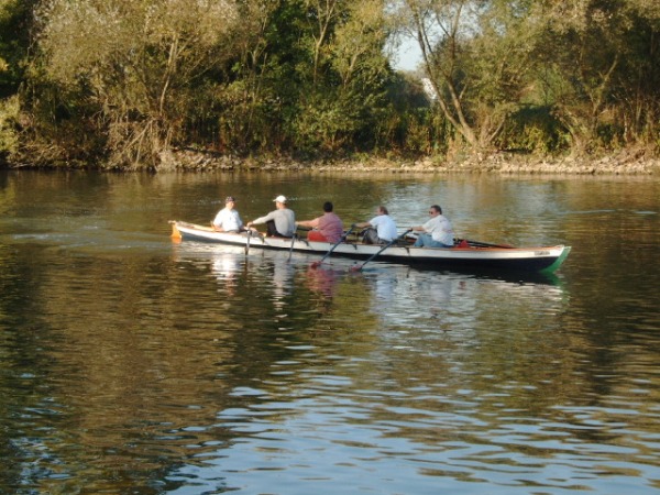 Ruderboot auf dem Neckar NR07