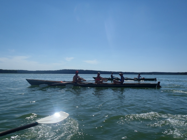 Ruderboote auf em Jez Wigry 2015