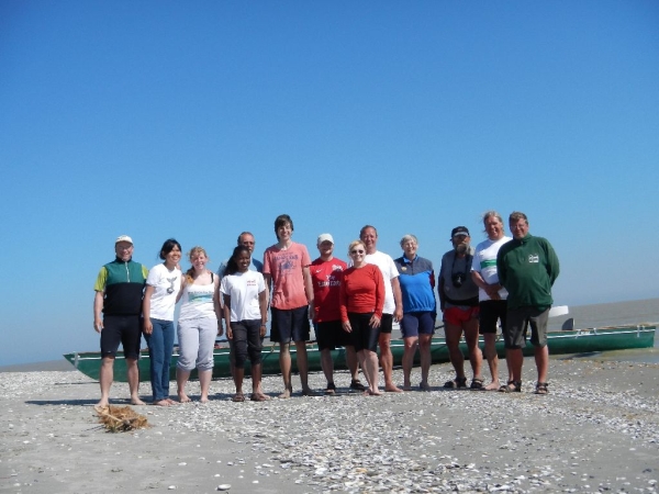 gruppenfoto am strand des schwarzen meeres donau 2014