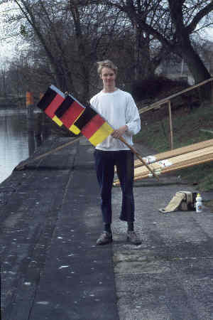 Deutschlandflaggen Ruderboot 