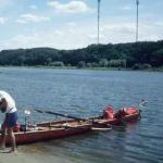 Ruderboot am Elbestrand