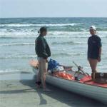 vor dem start ruderboot am strand inrigger ostsee