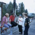 an der schleuse Ruderer