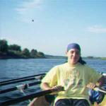 bobby  auf elbe beim rudern