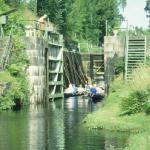 Schleuse Dalslandkanal Ruderer 