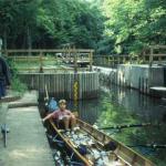 schleuse im spreewald ruderer