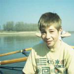 kai im Ruderboot auf der Theiss