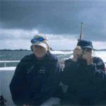 zurück mit dem Motorboot