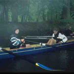 spreewald im regen ruderboot