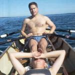 Jana Wolfgang im Ruderboot