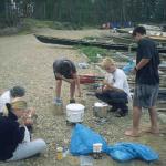 Finnischer Yachthafen Ruderboote