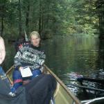 mitten im Hochwald mit dem Ruderboot