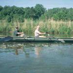 Ruderzweier auf der Fulda