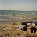 Strand mit Ruderbooten