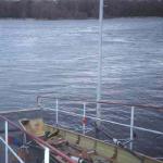 Hochwasser Elbe Aken Ruderboot