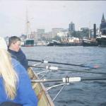 Hambuger Hafen Ruderboot Ruderer