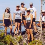 Mannschaft an der Stromschnelle