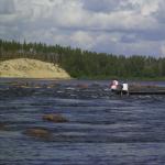 Stromschnelle Ruderer Ruderboot