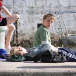 Patrick Sophie beim Sonnen