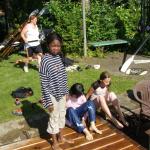 Ruderinnen am Steg Saffonua J08