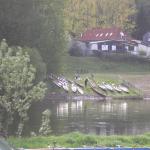 Ruderboote vor der Jugendherberge WM08