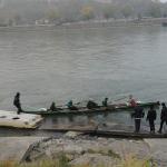 Abenteuerliche Anlege beim Ruderclub Bratislava D09