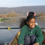 Ruderboot auf der Weser bei Porta Westafalica W09