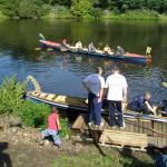 Die ersten Drachen auf dem Weg zum Start Drachenbootcup_ 2010