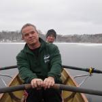 Ruderboot im Eis des Stölpchensee 2010