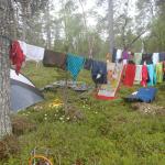 Kleidung trocknen Inari 2012