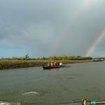 doppelter Regenbogen auf dem Elbe Seiten  kanal USE2012