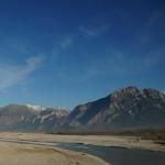 Alpen im Januar ohne Schnee Venedig 2013