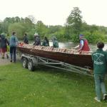 Kirchboot beim Einsetzen Schleusenfest 2013