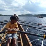 Ruderboote auf der Saimaa Seenplatte 2014