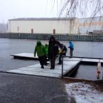 Boote bei Hevella rausnehmen im Graupelschauer 2014