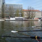 Katamaran Wien Bratislava mit Ruderbooten Wien 2015