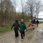 wanderrudern mit bootswagen donau 2015