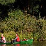 Rettungsboot mit Rettungsschwimmer Drachenbootrudercup 2015