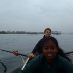 Ruderboot kurz vor Bingen Rhein 2015