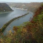 Ruderboote im Hafen an der Loreley 2015