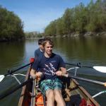 Einzelrudern kroatische Donau im Nebenarm 2016