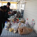 Fruehstueck Komarno Donau 2016