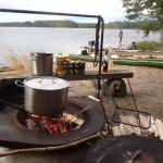 Abendessen auf der offenen Feuerstelle Finnland 2016
