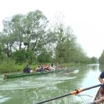 Ruderboote auf der Maas bei Verdun 2017