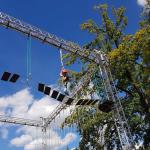 Johanna im Hochseilgarten Familienfest Stahnsdorf 2018