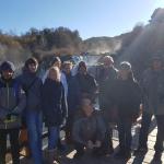 Ruderer vor den Krka Wasserfaellen Kroatien 2018