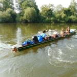 Kinder Dreier auf der Fulda Weser 2018
